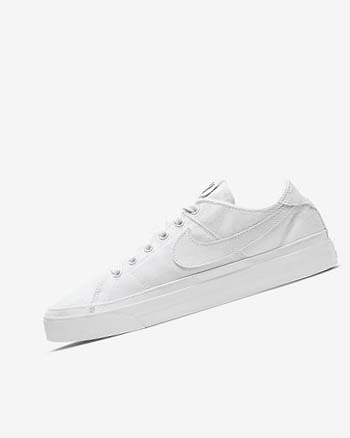 Zapatillas Nike Court Legacy Lona Mujer Blancas Blancas Blancas | CO5278