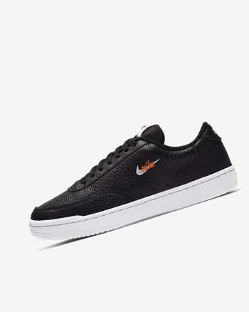 Zapatillas Nike Court Vintage Premium Mujer Negras Naranjas Blancas | CO5486