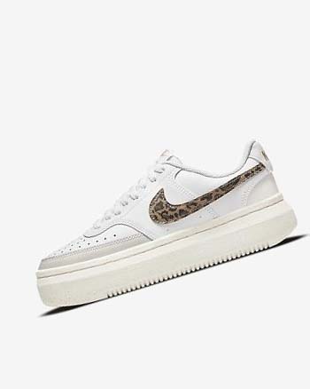 Zapatillas Nike Court Vision Alta Mujer Blancas Beige Claro Marrones | CO4699