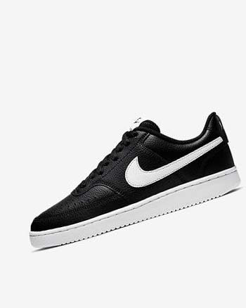 Zapatillas Nike Court Vision Low Mujer Negras Blancas | CO4510