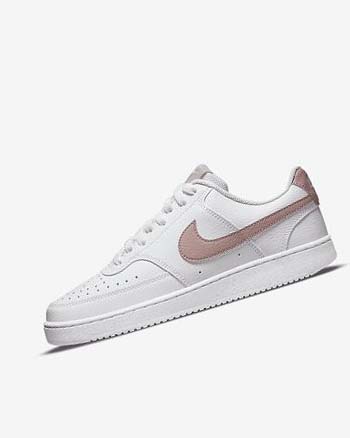 Zapatillas Nike Court Vision Low Next Nature Mujer Blancas Rosas | CO4569