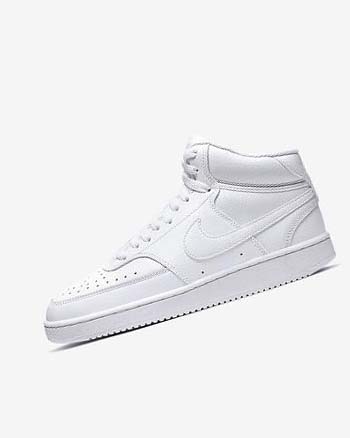 Zapatillas Nike Court Vision Mid Mujer Blancas Blancas Blancas | CO2986