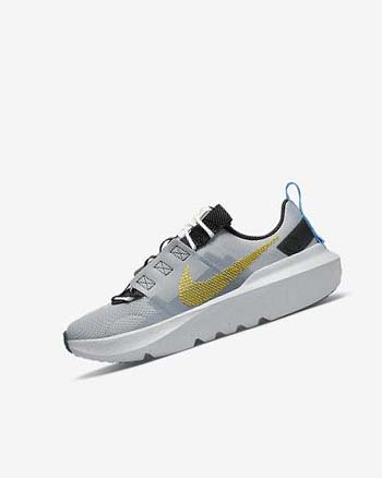 Zapatillas Nike Crater Impact Niña Gris Claro Azules Blancas | CO5267