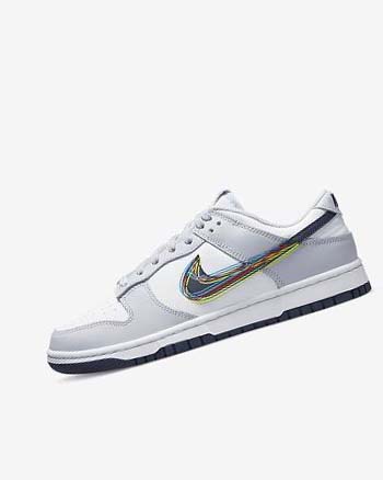 Zapatillas Nike Dunk Low Hombre Blancas Gris Azules | CO2421