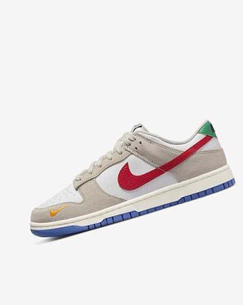 Zapatillas Nike Dunk Low Hombre Blancas Azul Real Rojas | CO4840
