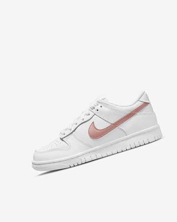 Zapatillas Nike Dunk Low Niña Blancas Blancas Metal Rojas Marrones | CO4877