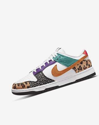 Zapatillas Nike Dunk Low SE Mujer Blancas Turquesa Moradas Amarillo Oscuro | CO4563