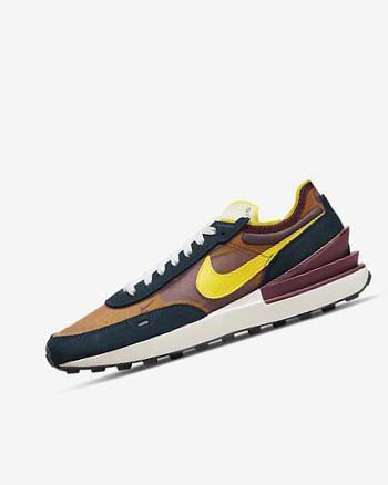 Zapatillas Nike Waffle One SE Hombre Azul Marino Blancas Amarillo | CO5013