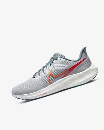 Zapatillas Running Nike Air Zoom Pegasus 39 Hombre Plateadas Naranjas | CO5577