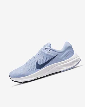Zapatillas Running Nike Air Zoom Structure 24 Mujer Azules Claro Blancas Azul Marino Azul Marino | CO1124