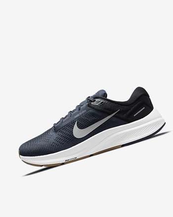 Zapatillas Running Nike Air Zoom Structure 24 Hombre Azules Negras Obsidian Oscuro Gris | CO4675