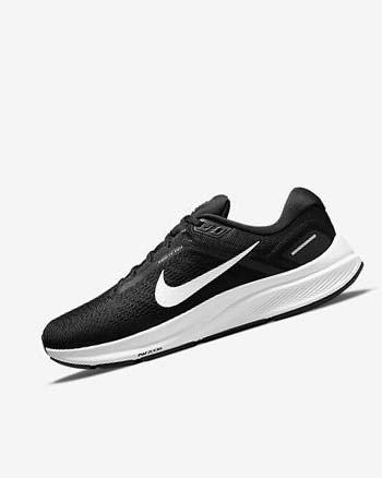 Zapatillas Running Nike Air Zoom Structure 24 Hombre Negras Blancas | CO5281
