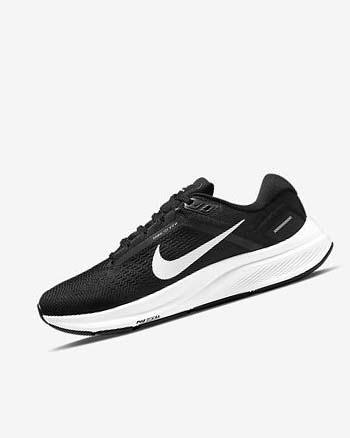 Zapatillas Running Nike Air Zoom Structure 24 Mujer Negras Blancas | CO5284