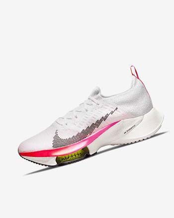 Zapatillas Running Nike Air Zoom Tempo NEXT% Flyknit Hombre Blancas Coral Rosas Negras | CO2345