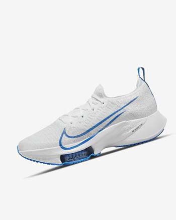 Zapatillas Running Nike Air Zoom Tempo NEXT% Hombre Blancas Plateadas Negras Azules | CO5591