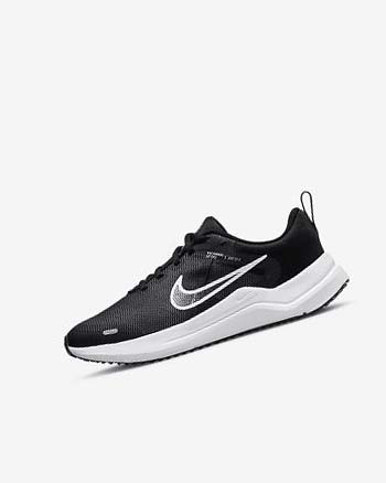 Zapatillas Running Nike Downshifter 12 Niño Negras Gris Oscuro Blancas | CO3188