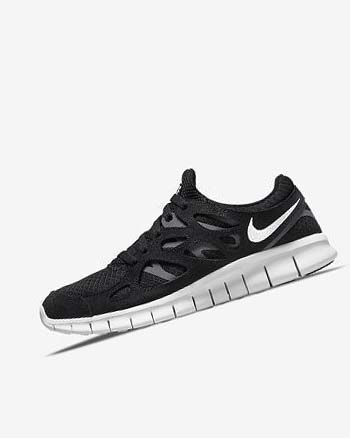 Zapatillas Running Nike Free Run 2 Hombre Negras Gris Oscuro Blancas | CO5219