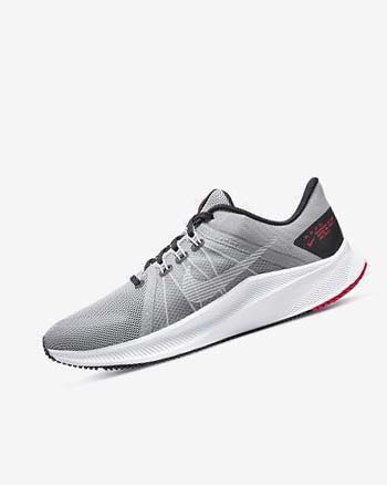 Zapatillas Running Nike Quest 4 Hombre Gris Claro Negras Rojas Blancas | CO2269