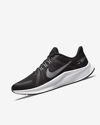 Zapatillas Running Nike Quest 4 Mujer Negras Gris Oscuro Blancas | CO5579