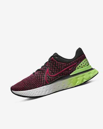 Zapatillas Running Nike React Infinity Run Flyknit 3 Hombre Negras Verde Rojas Rojas | CO1103