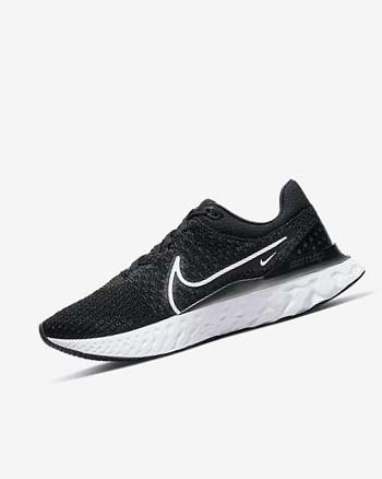 Zapatillas Running Nike React Infinity Run Flyknit 3 Mujer Negras Blancas | CO5203