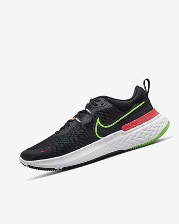 Zapatillas Running Nike React Miler 2 Hombre Negras Rojas Blancas Verde | CO2771