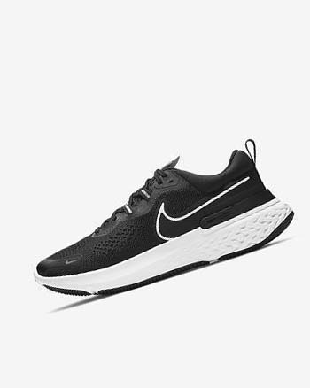 Zapatillas Running Nike React Miler 2 Hombre Negras Gris Blancas | CO4936