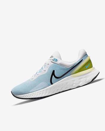 Zapatillas Running Nike React Miler 3 Hombre Blancas Azules Negras | CO4798