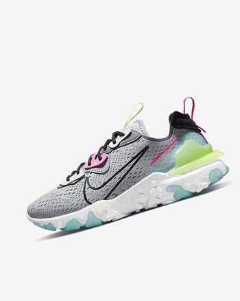 Zapatillas Running Nike React Vision Mujer Gris Gris Rosas Negras | CO4671