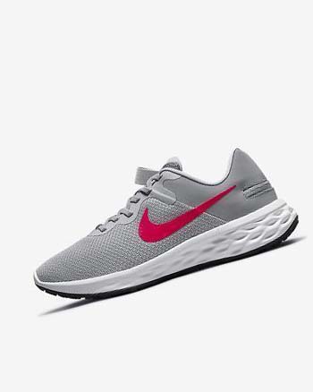 Zapatillas Running Nike Revolution 6 FlyEase Next Nature Hombre Gris Claro Gris Gris Oscuro Rojas | CO5116