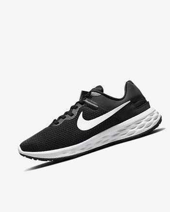 Zapatillas Running Nike Revolution 6 FlyEase Next Nature Mujer Negras Gris Oscuro Gris Blancas | CO5445