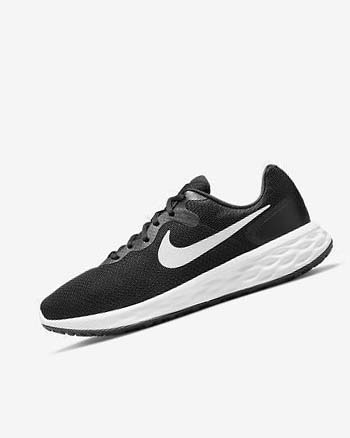 Zapatillas Running Nike Revolution 6 Hombre Negras Gris Blancas | CO2268
