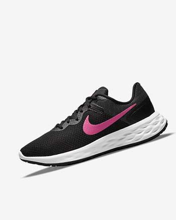 Zapatillas Running Nike Revolution 6 Next Nature Mujer Negras Gris Rosas | CO5316