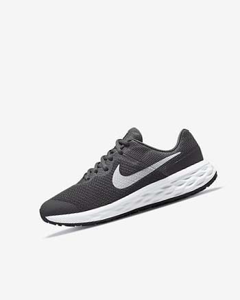 Zapatillas Running Nike Revolution 6 Niño Gris Gris Blancas | CO1145
