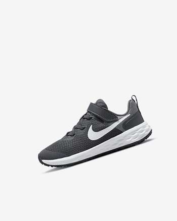 Zapatillas Running Nike Revolution 6 Niño Gris Gris Blancas | CO2384