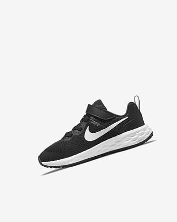 Zapatillas Running Nike Revolution 6 Niño Negras Gris Oscuro Blancas | CO4738