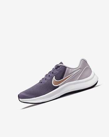Zapatillas Running Nike Star Runner 3 Niño Moradas Gris Metal Rojas Marrones | CO2271