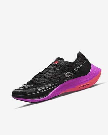 Zapatillas Running Nike ZoomX Vaporfly Next% 2 Hombre Negras Moradas Rojas | CO1165