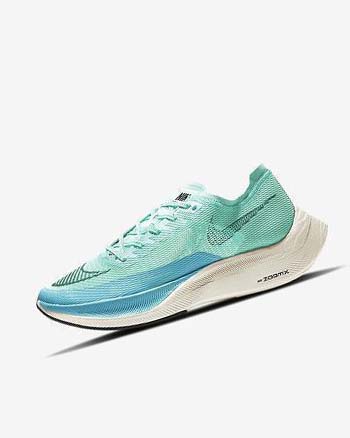 Zapatillas Running Nike ZoomX Vaporfly Next% 2 Hombre Verde Azules Blancas Negras | CO2270
