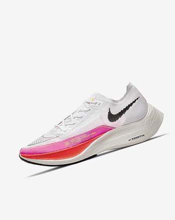 Zapatillas Running Nike ZoomX Vaporfly Next% 2 Hombre Blancas Rosas Negras | CO4604