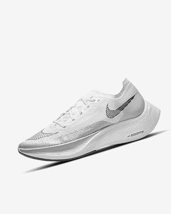 Zapatillas Running Nike ZoomX Vaporfly Next% 2 Mujer Blancas Metal Plateadas Negras | CO5488