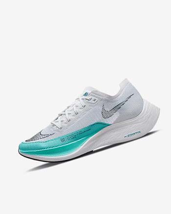 Zapatillas Running Nike ZoomX Vaporfly Next% 2 Mujer Blancas Verde Turquesa Negras | CO5489
