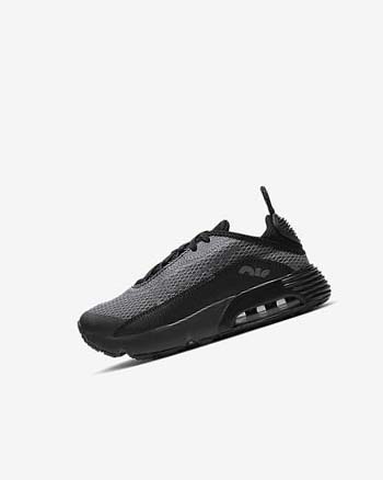 Zapatos Casuales Nike Air Max 2090 Niño Negras Gris Gris Oscuro Blancas | CO5178