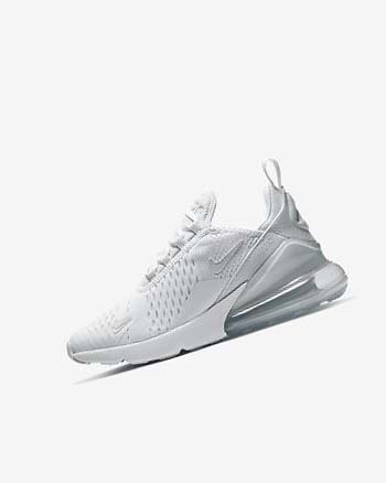 Zapatos Casuales Nike Air Max 270 Niño Blancas Metal Plateadas Blancas | CO4891