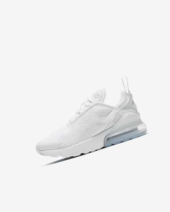 Zapatos Casuales Nike Air Max 270 Niño Blancas Metal Plateadas Blancas | CO5102