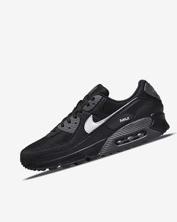 Zapatos Casuales Nike Air Max 90 Hombre Negras Gris Blancas | CO3126