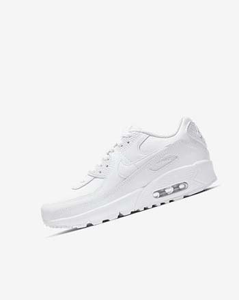Zapatos Casuales Nike Air Max 90 LTR Niño Blancas Metal Plateadas Blancas Blancas | CO4966