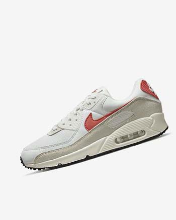 Zapatos Casuales Nike Air Max 90 Mujer Blancas Negras Naranjas | CO5356