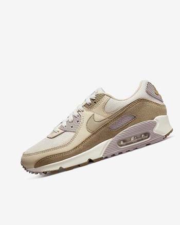 Zapatos Casuales Nike Air Max 90 Mujer Marrones Moradas Claro Kaki | CO2281