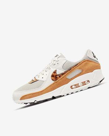Zapatos Casuales Nike Air Max 90 Mujer Marrones Beige Claro Amarillo Oscuro | CO2397